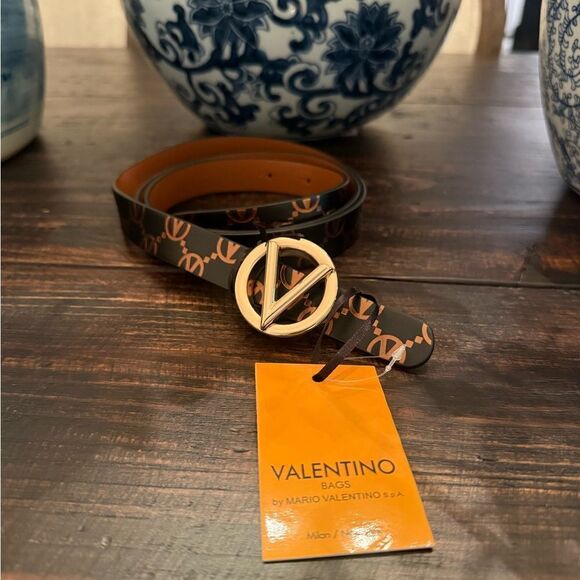 VALENTINO BY MARIO VALENTINO Giusy Monogram Leather Belt -X  display picture 3